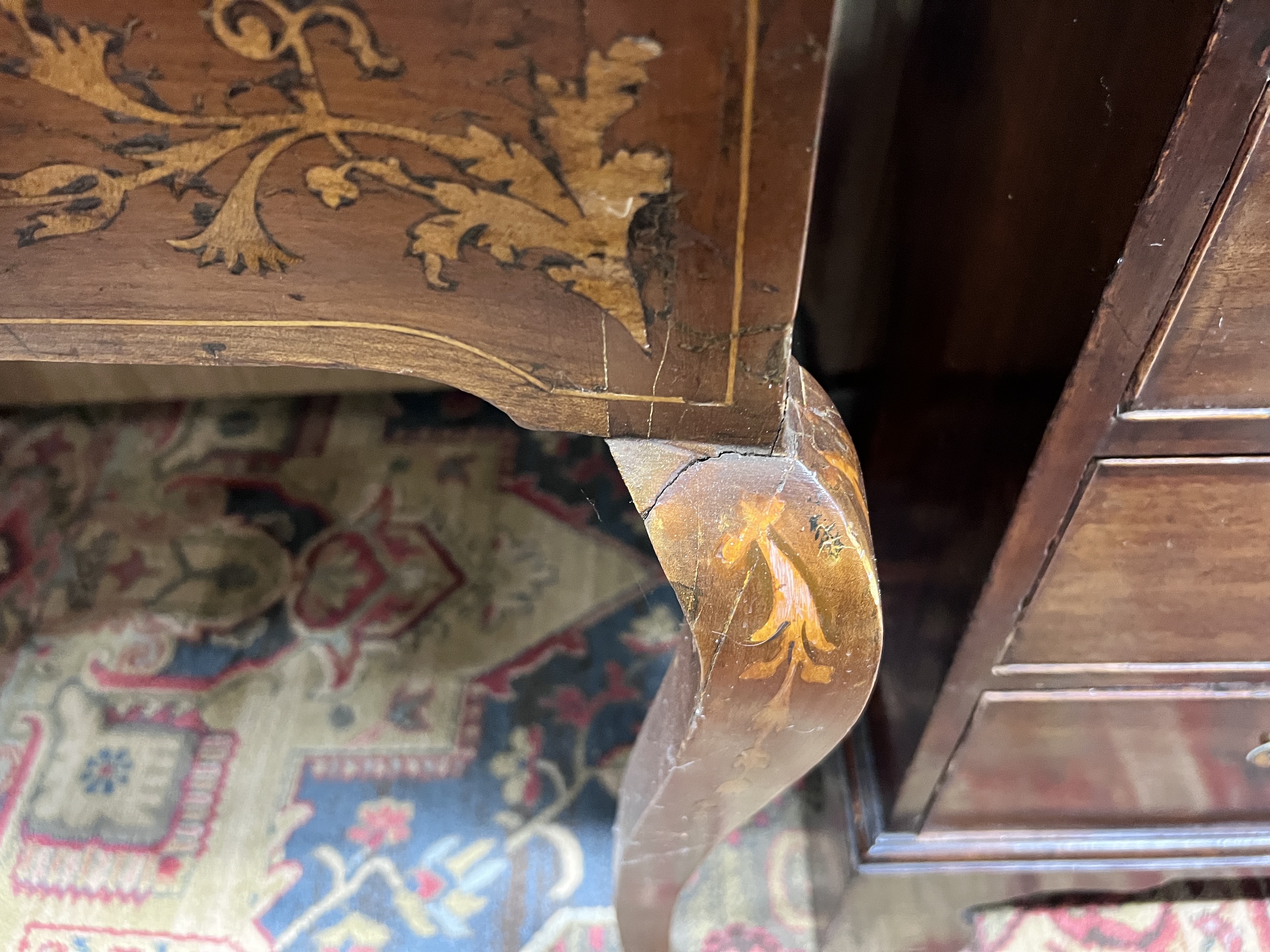 A 19th century Continental marquetry inlaid walnut occasional table, width 89cm